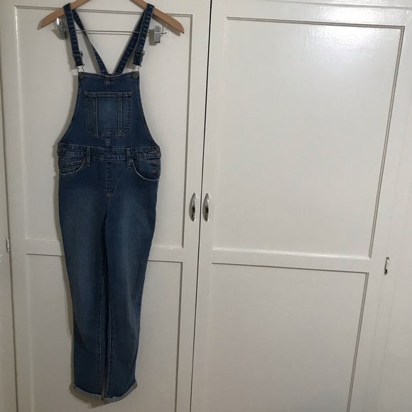 Universal Thread blue jean cuffed overalls - Picture 2 of 3